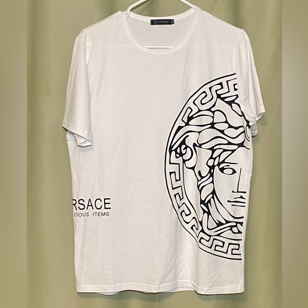 Versace White Medusa Cious Items Graphic Tee White Size XXL